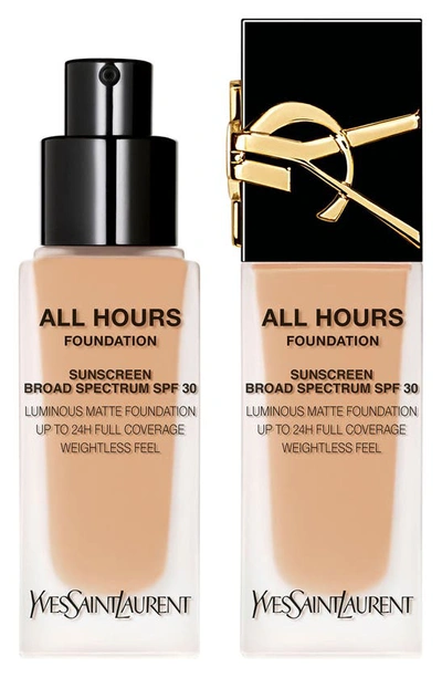Shop Saint Laurent All Hours Luminous Matte Foundation 24h Wear Spf 30 With Hyaluronic Acid In Ln7