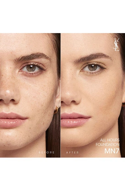 Saint Laurent All Hours Luminous Matte Foundation 24h Wear Spf 30 With Hyaluronic Acid In Mn7