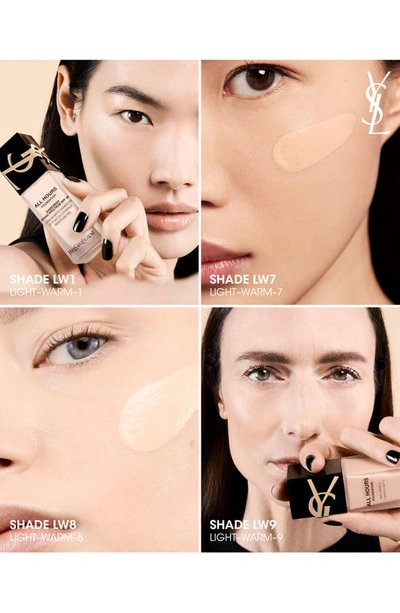 Saint Laurent All Hours Luminous Matte Foundation 24h Wear Spf 30 With Hyaluronic Acid In Lw1