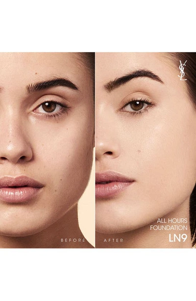 Saint Laurent All Hours Luminous Matte Foundation 24h Wear Spf 30 With Hyaluronic Acid In Ln9