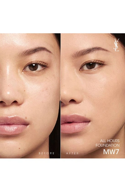 Saint Laurent All Hours Luminous Matte Foundation 24h Wear Spf 30 With Hyaluronic Acid In Mw7