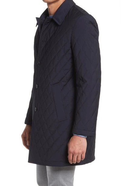 Shop Cardinal Of Canada Mansfield Quilted Car Coat In Navy