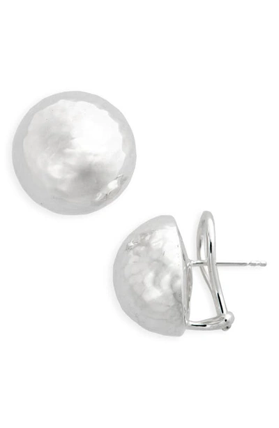 Shop Ippolita Glamazon Hammered Ball Earrings In Silver