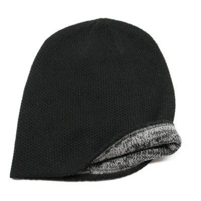 Shop Portolano Cashmere Reversible Slouchy Hat In Black
