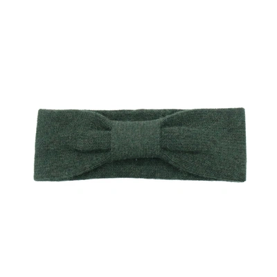Shop Portolano Cashmere Headband With Knot In Green