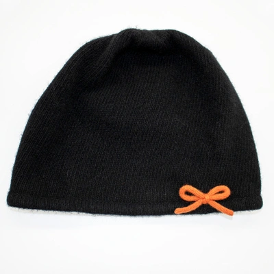 Shop Portolano Hat With Contrast Color Bow In Black