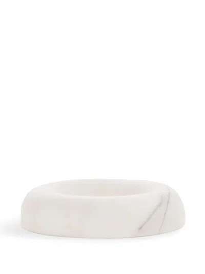Bloc Studios Marmo Donuts Decorative Object In Weiss