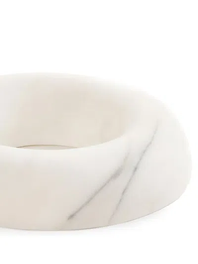 Bloc Studios Marmo Donuts Decorative Object In Weiss