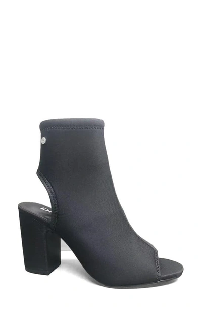 Shop Dkny Hannah Open Toe Bootie In Black