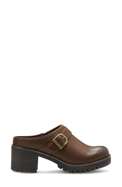 Eastland Nola Block Heel Lug Sole Clog In Brown