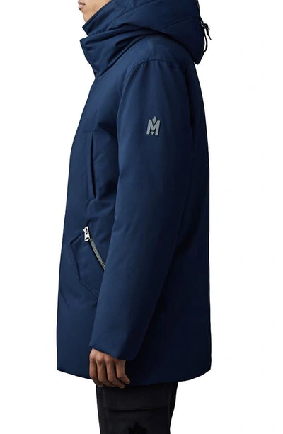Shop Mackage Edward Water Repellent Down Parka With Removable Bib In Navy