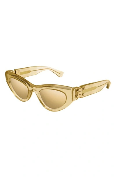Shop Bottega Veneta 49mm Cat Eye Sunglasses In Brown