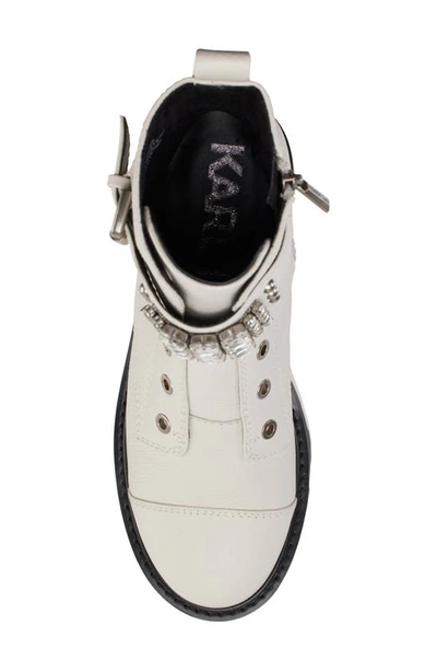 Shop Karl Lagerfeld Maeva Lug Sole Bootie In Soft White