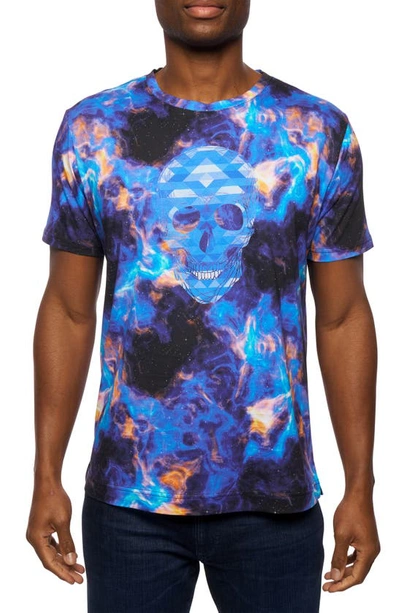 Shop Robert Graham Space Skull Cotton T-shirt In Multi