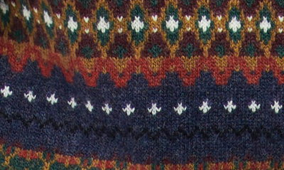 Barbour Little Boy's & Boy's Case Fair Isle Crewneck Sweater In Navy Marl