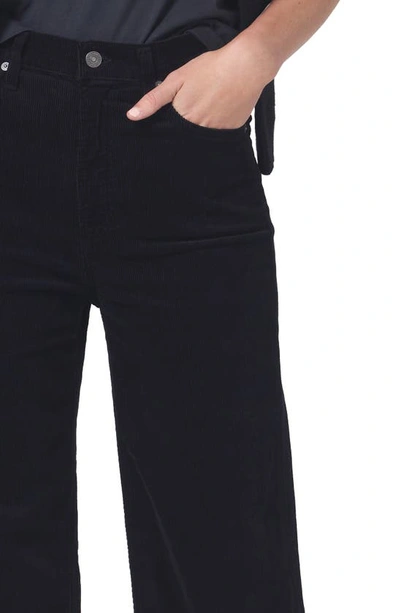 Shop Citizens Of Humanity Paloma Wide Leg Corduroy Pants In Black