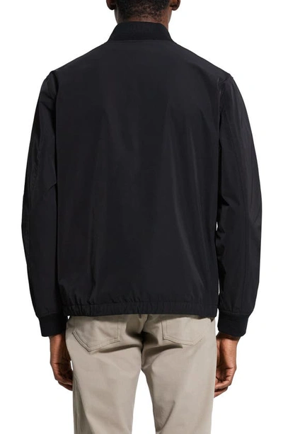 Theory City Foundation Tech Water Resistant Twill Bomber Jacket In Black - 001