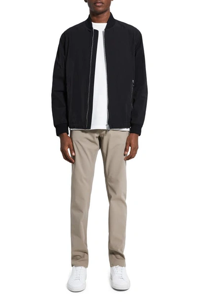 Theory City Foundation Tech Water Resistant Twill Bomber Jacket In Black - 001