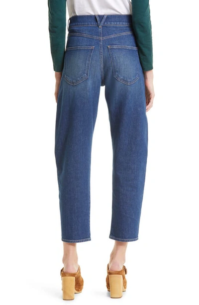 Shop Veronica Beard Charlie Chaps High Waist Ankle Barrel Jeans In Astro