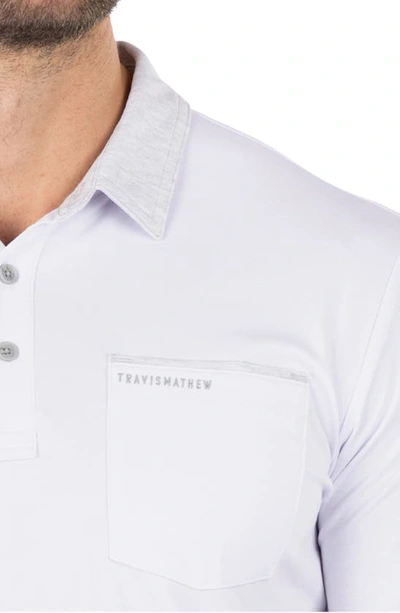 Shop Travismathew Snowy Days Cotton Blend Golf Polo In White