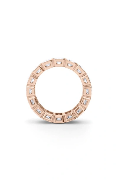 Shop Hautecarat Emerald Cut Lab Created Diamond Eternity Ring In 18k Rose Gold