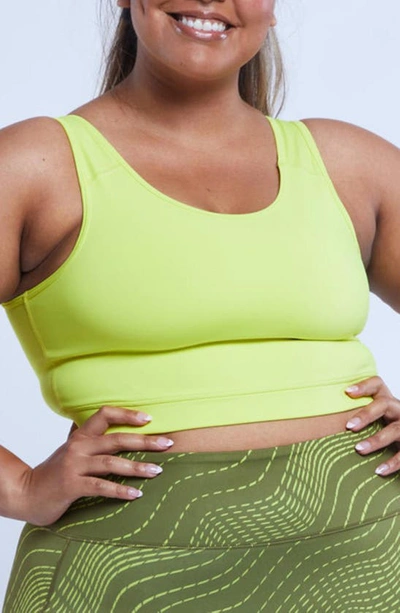 Tomboyx Full Spectrum Sports Bra In Limelight