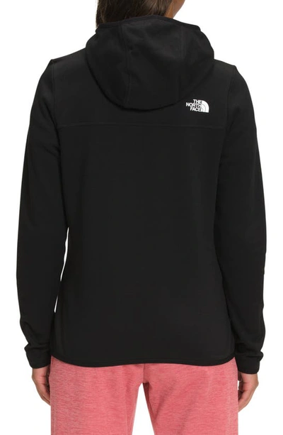 Shop The North Face Canyonlands Full Zip Hooded Fleece Jacket In Tnf Black