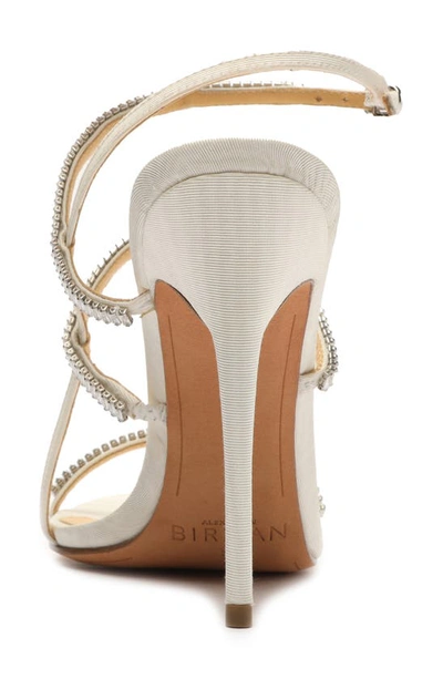 Shop Alexandre Birman Sally Crystal Strap Stiletto Sandal In Ivory