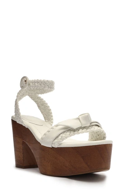 Shop Alexandre Birman Clarita Ankle Strap Platform Sandal In White