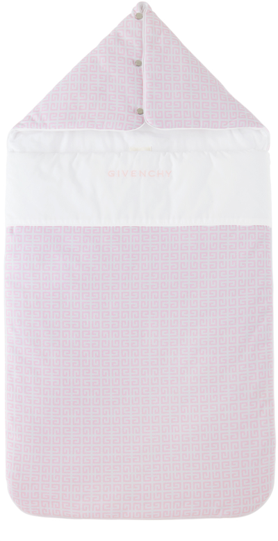 Shop Givenchy Baby Pink & White Bunting Bag In 44z