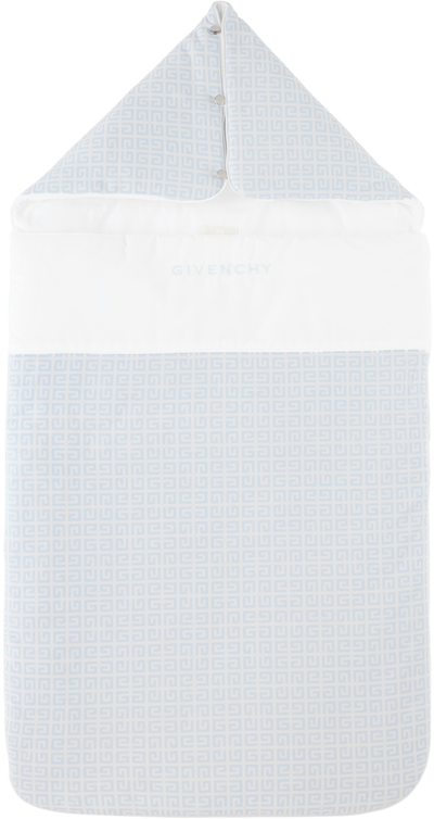 Shop Givenchy Baby White & Blue Bunting Bag In 771 Pale Blue