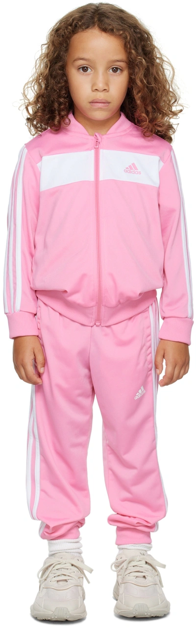 Adidas Originals Kids Pink 3-stripes Little Kids Tracksuit In Bliss  Pink/white | ModeSens