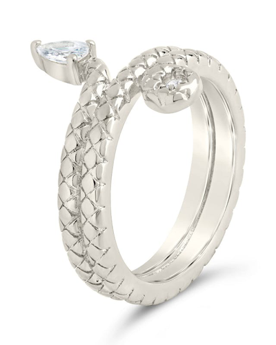 Shop Sterling Forever Waverly Ring In Grey