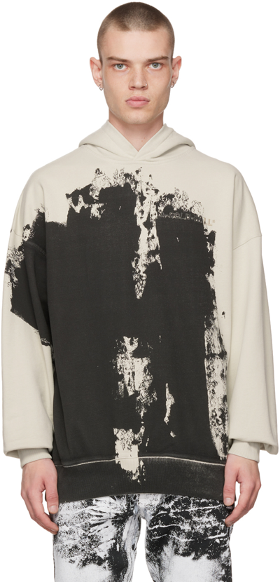 Shop A-cold-wall* Off-white & Black Print Hoodie