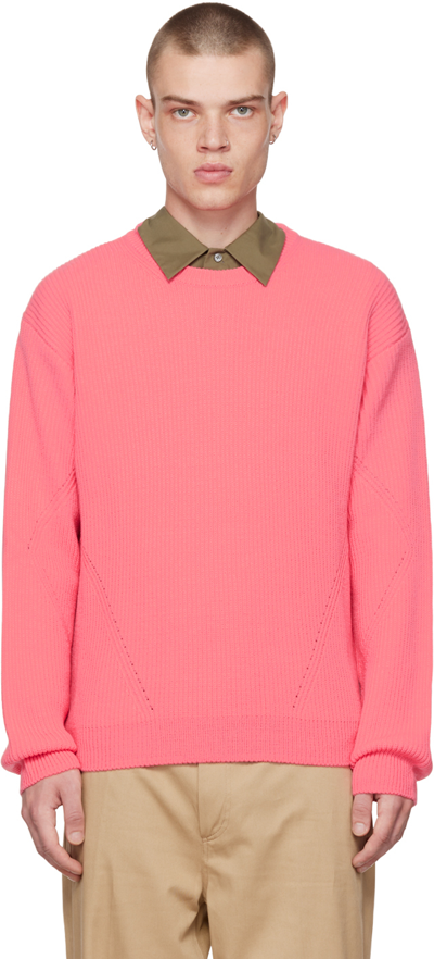 Shop Solid Homme Pink Crewneck Sweater In 613p Pink