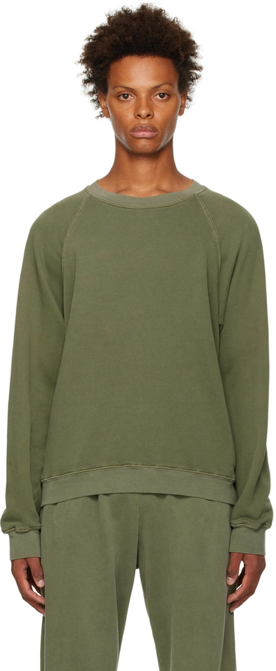 Shop Les Tien Green Classic Sweatshirt In Wasdhed Spruce