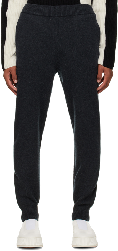Shop Joseph Gray Soft Wool Lounge Pants In 0210 Dark Grey Melan