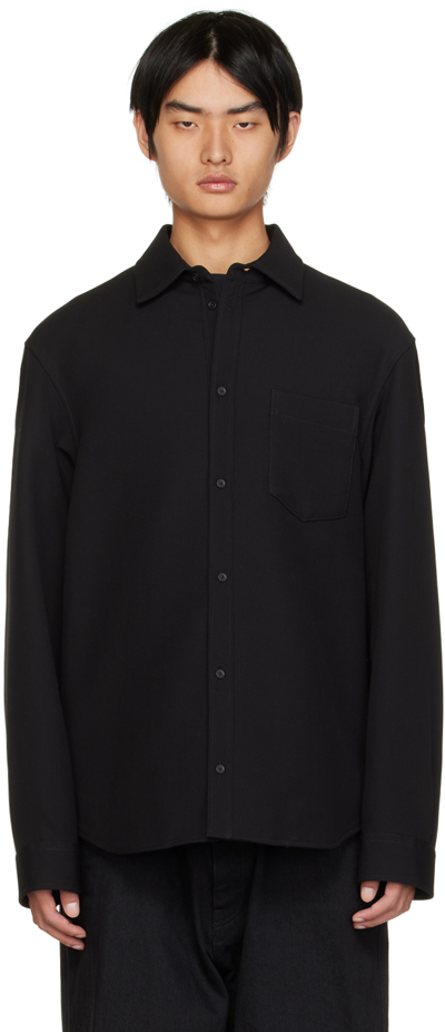 Shop Balenciaga Black Shirt Jacket In 1000 Black