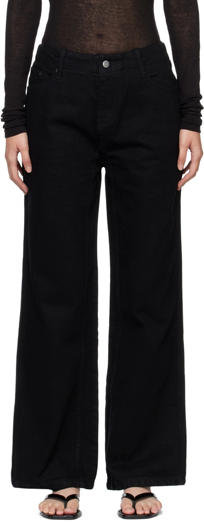 Subtle Le Nguyen Black On-ward Jeans In Black