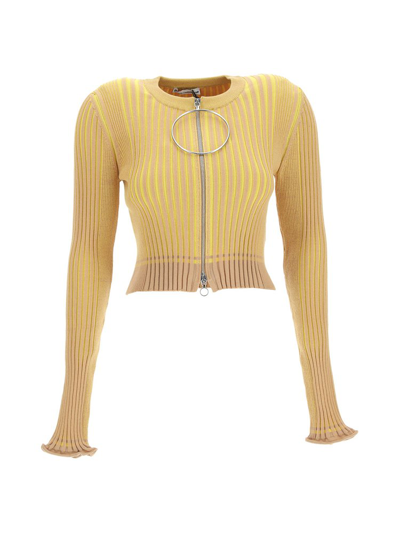 Shop Paco Rabanne Ribbed In Yellow