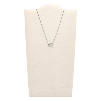 Shop Fossil Women's Stainless Steel Pendant Necklace In Silver