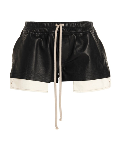 Shop Rick Owens Drawstring Boxer Shorts In Black