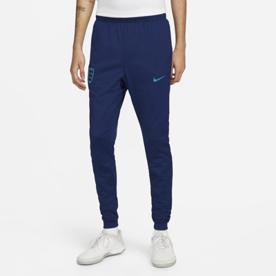 Shop Nike England Strike  Men's Dri-fit Knit Soccer Track Pants In Blue