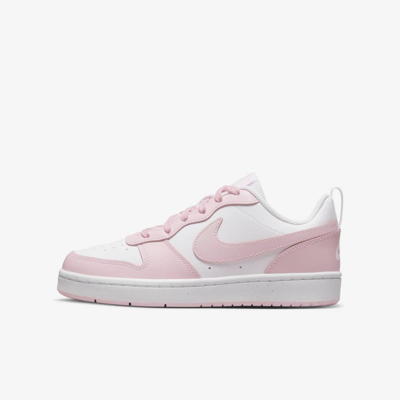 Shop Nike Court Borough Low 2 Se Big Kids' Shoes In White,pink Foam