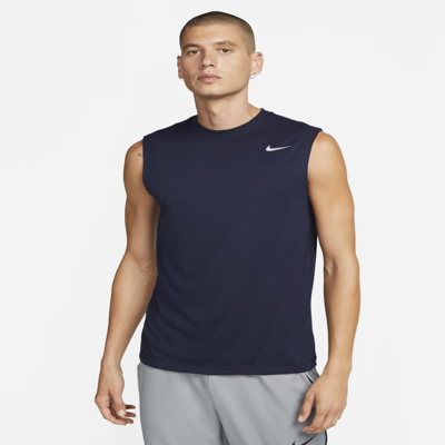 Nike Men's Dri-fit Legend Sleeveless Fitness T-shirt In Blue | ModeSens