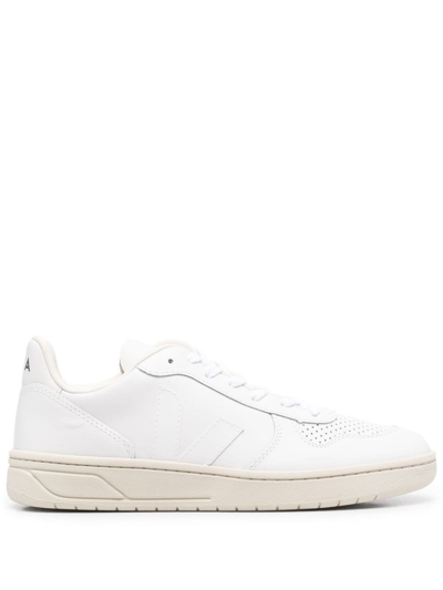 Shop Veja V-10 Sneakers In White