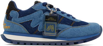 Shop Marc Jacobs Blue 'the Denim Jogger' Sneakers In 976 Multi Denim