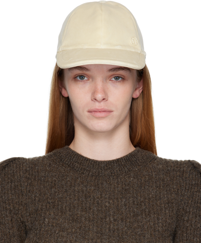 Shop Maison Michel Off-white Tiger Cap In Ivory
