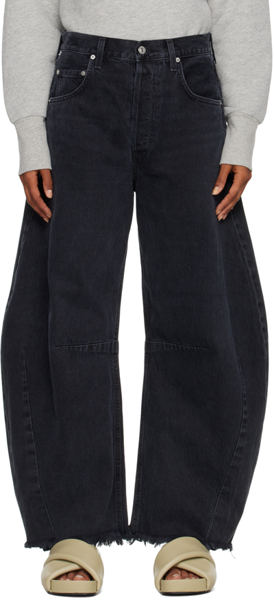 Shop Citizens Of Humanity Black Horseshoe Jeans In Sonnet