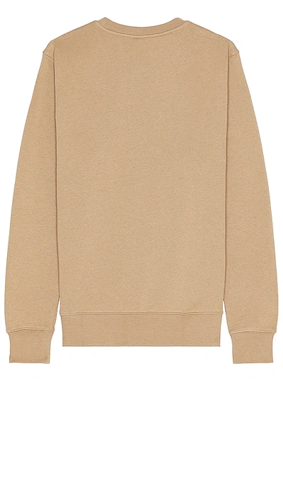 Nike Crew Neck Sweatshirt In Khaki & White